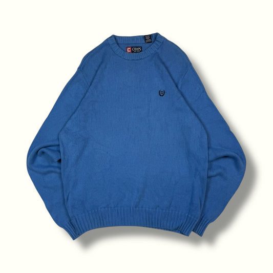 chaps knit sweater blue