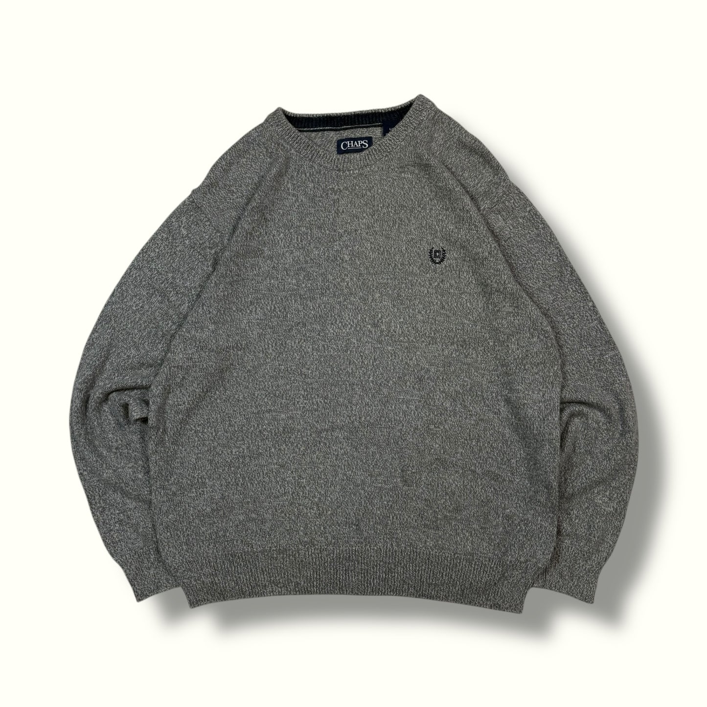 Chaps knit sweater grey Large