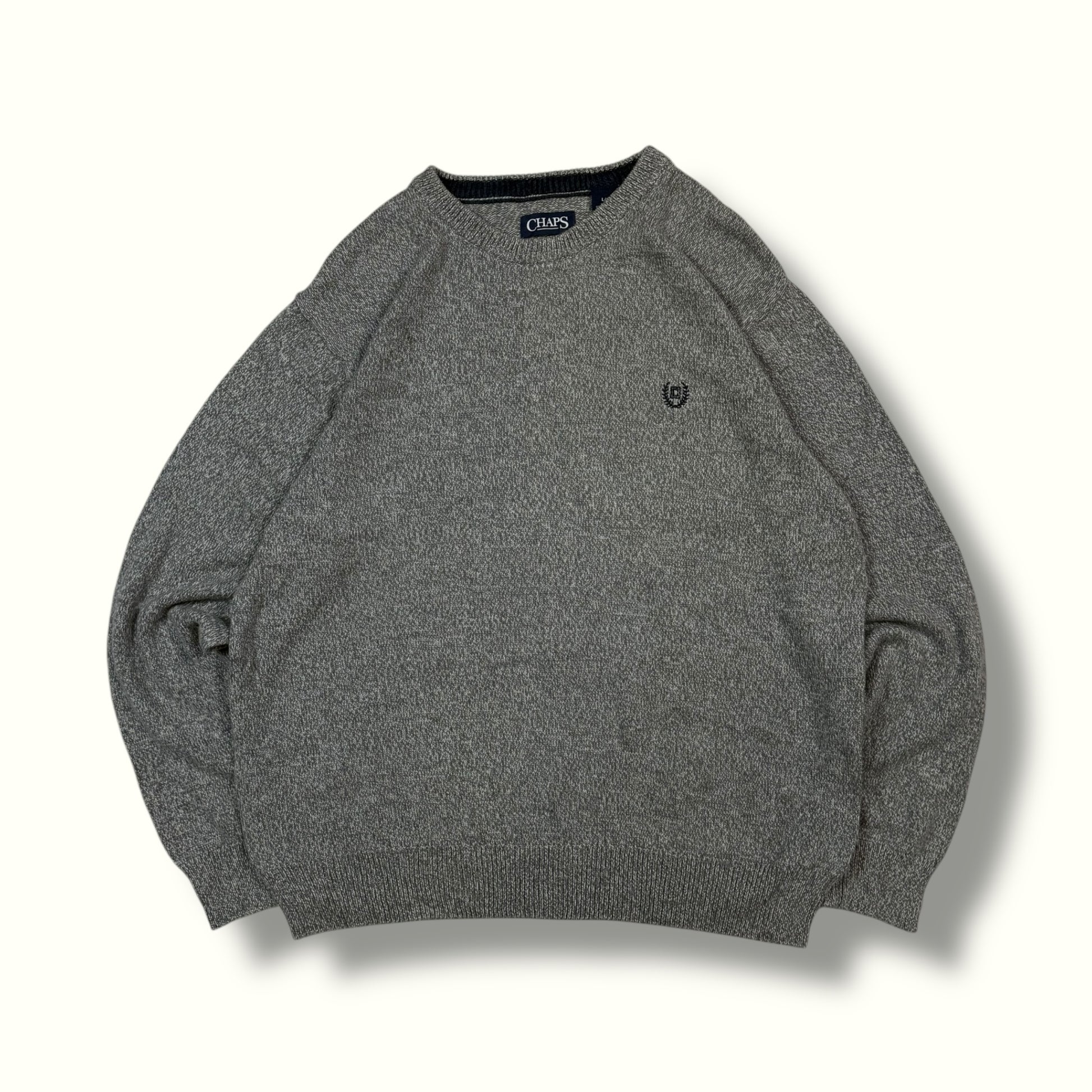 Chaps knit sweater grey Large