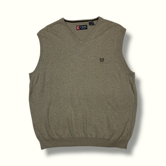 chaps knit vest sweater beige