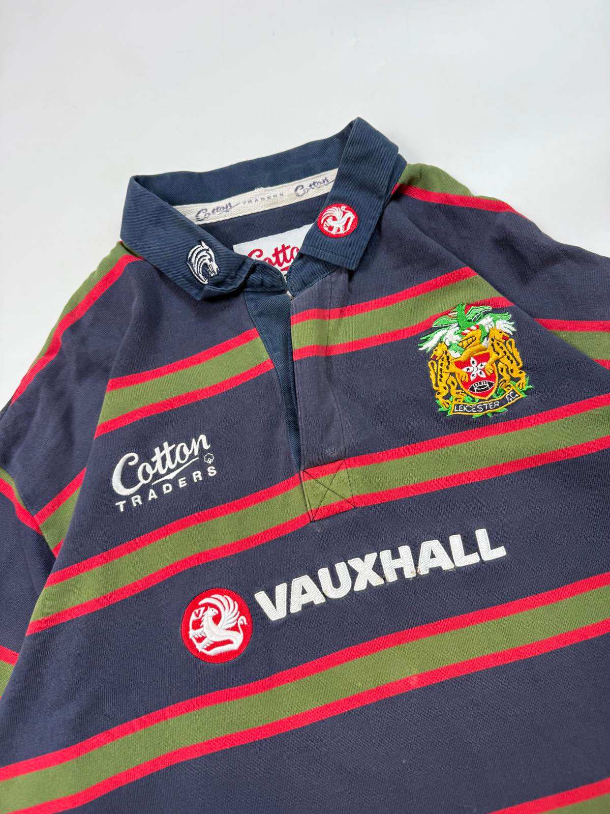Vintage Leicester Tigers 1999-01 Cotton Traders away rugby shirt (XL)