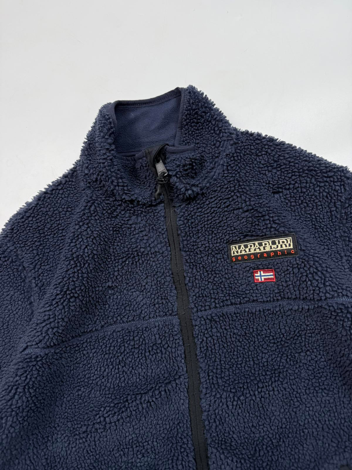 Vintage Napapijri deep pile sherpa fleece (M)