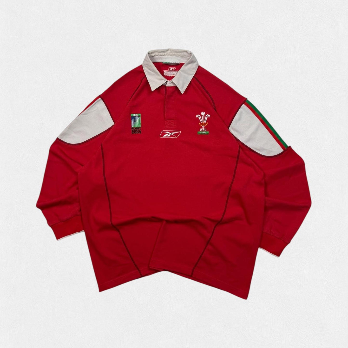 Vintage Wales 2003 world cup Reebok rugby union shirt (XL)