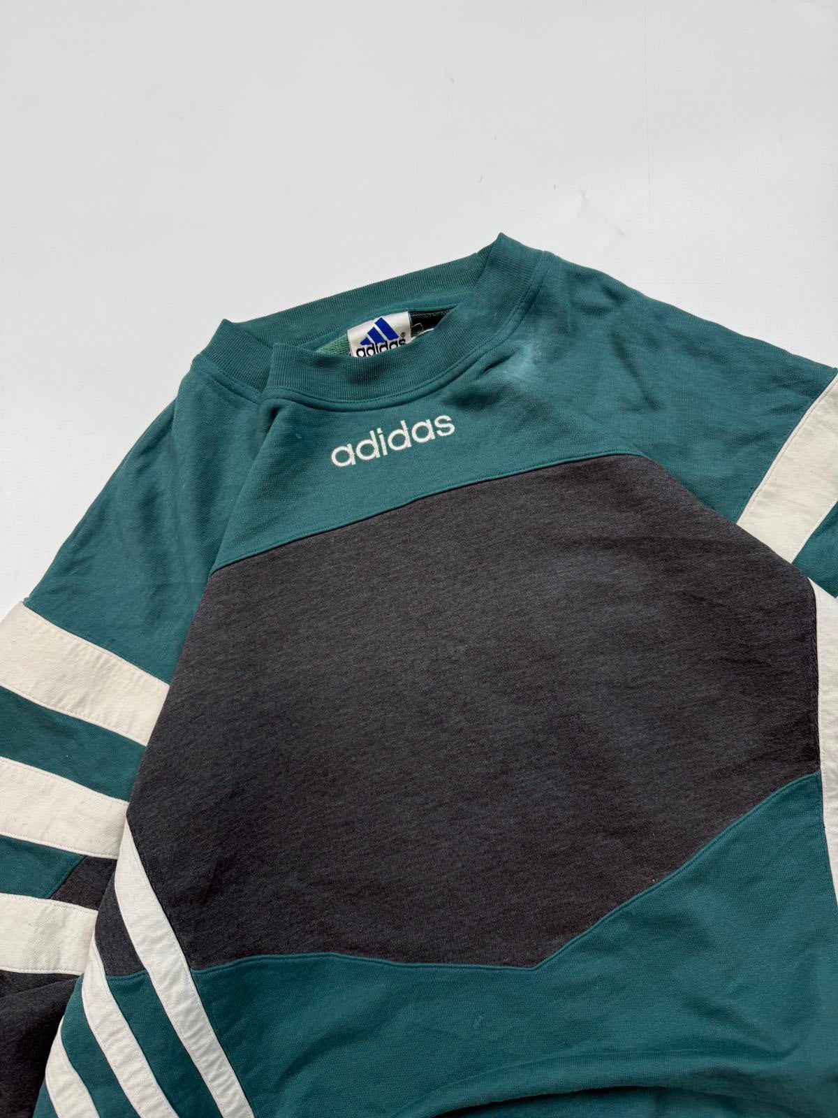 Vintage 90s Adidas originals colour block sweatshirt (L)