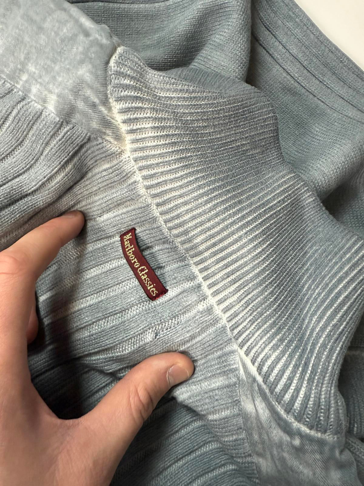 Vintage Marlboro classics quarter zip fisherman knit sweater (L)