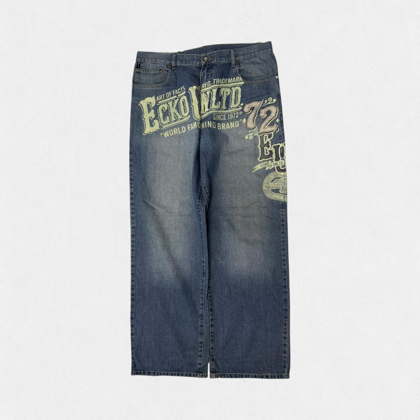 Vintage Ecko Unltd spell out baggy hip hop Jeans (W38)