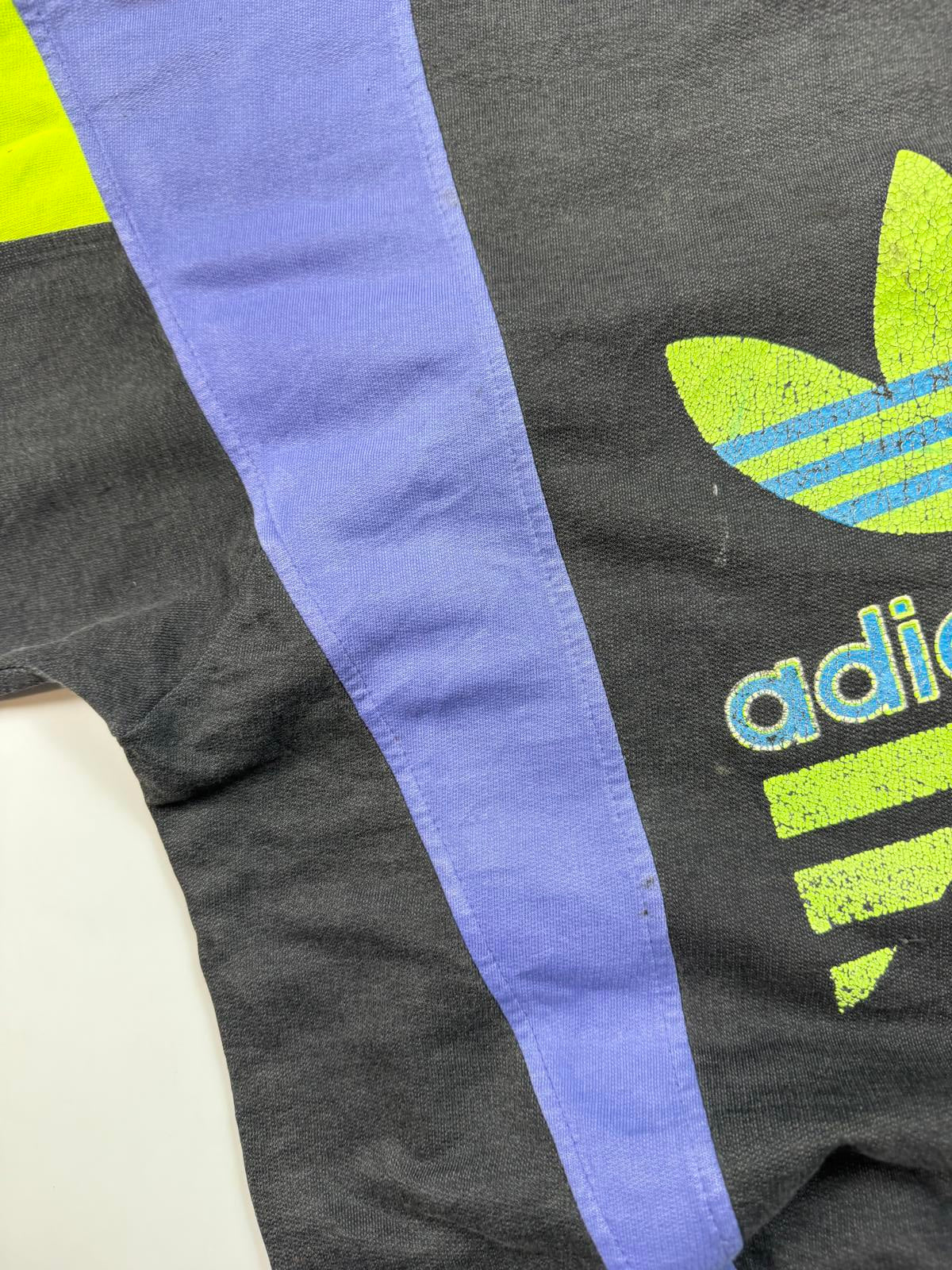 Vintage 90s Adidas originals colour block sweatshirt (XS)