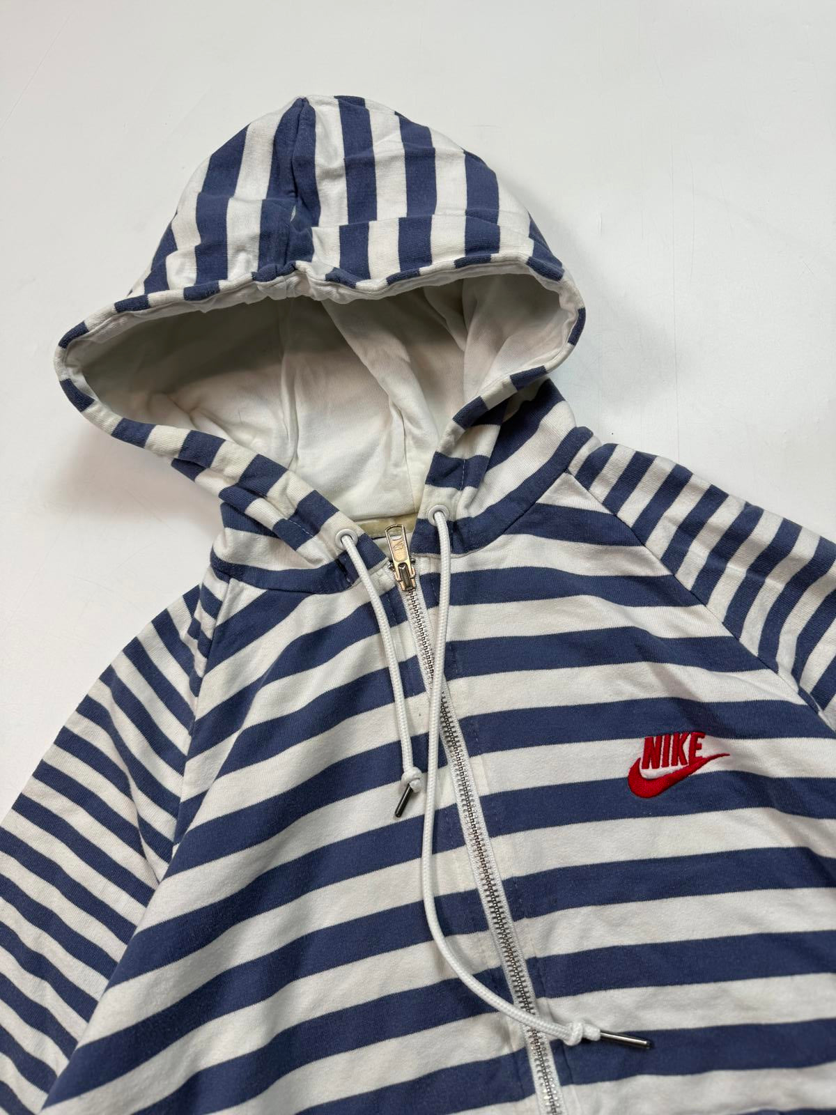Vintage Nike striped zip up hoodie (WM)