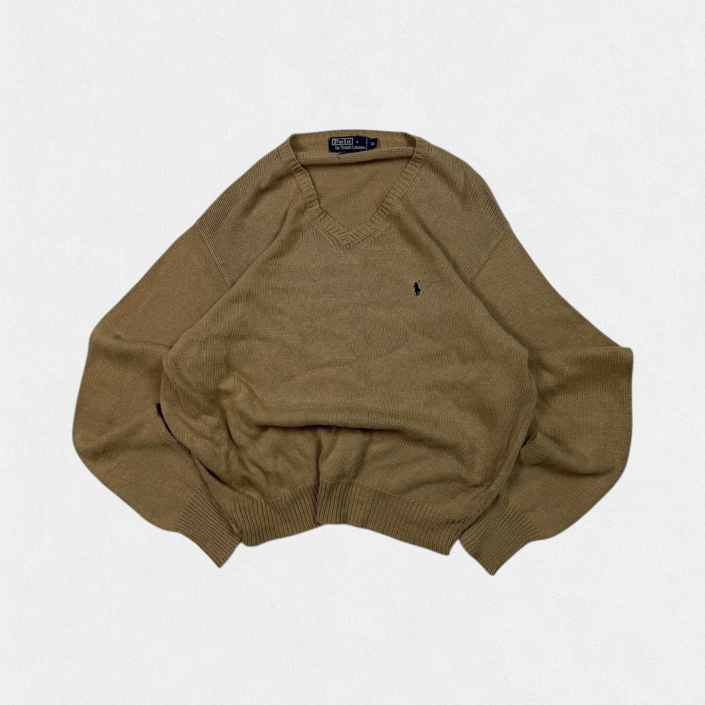 Vintage Polo Ralph Lauren v neck knit sweater (XL)