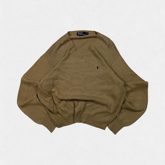 Vintage Polo Ralph Lauren v neck knit sweater (XL)