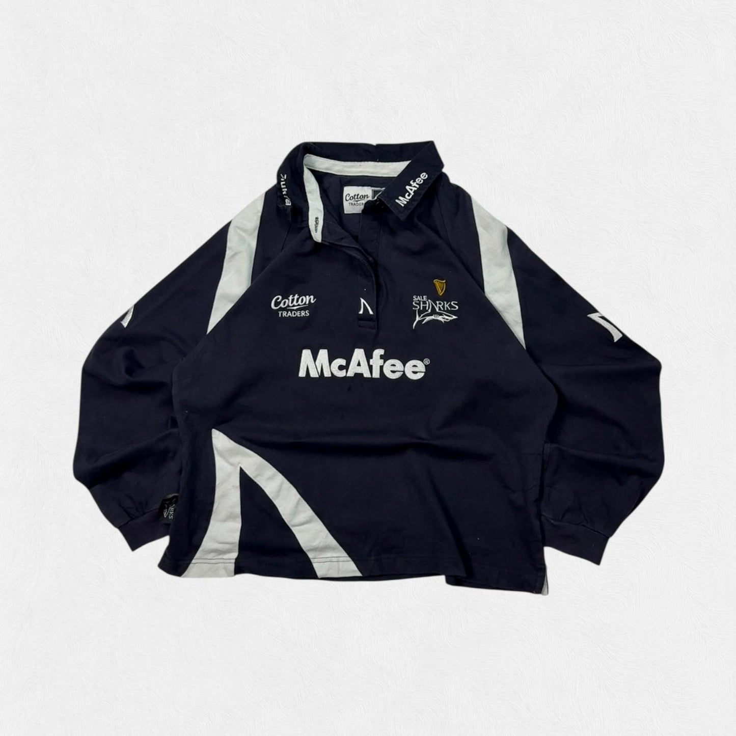 Vintage Sale Sharks 2008/09 cotton traders rugby shirt (Y12)
