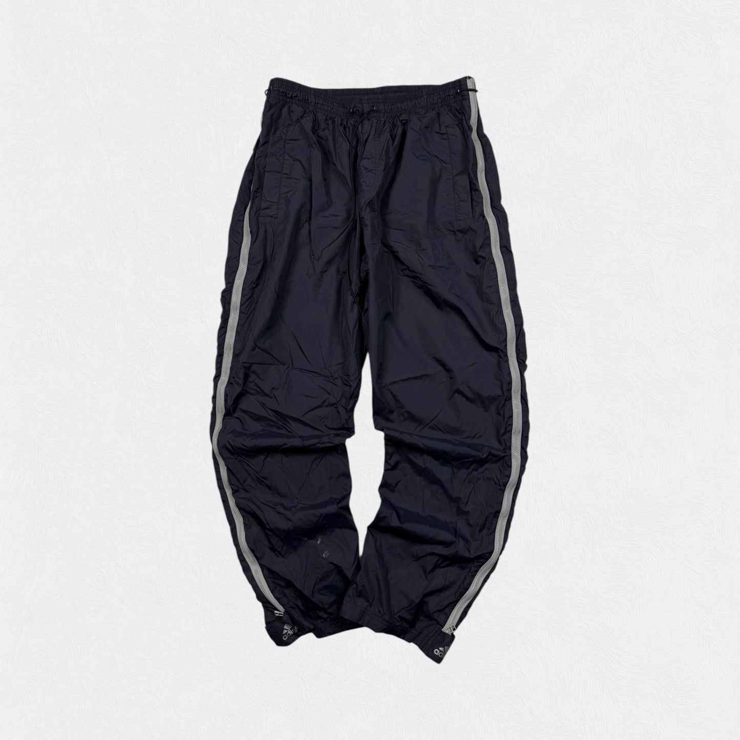 Vintage Adidas side stripe baggy track pants (L)