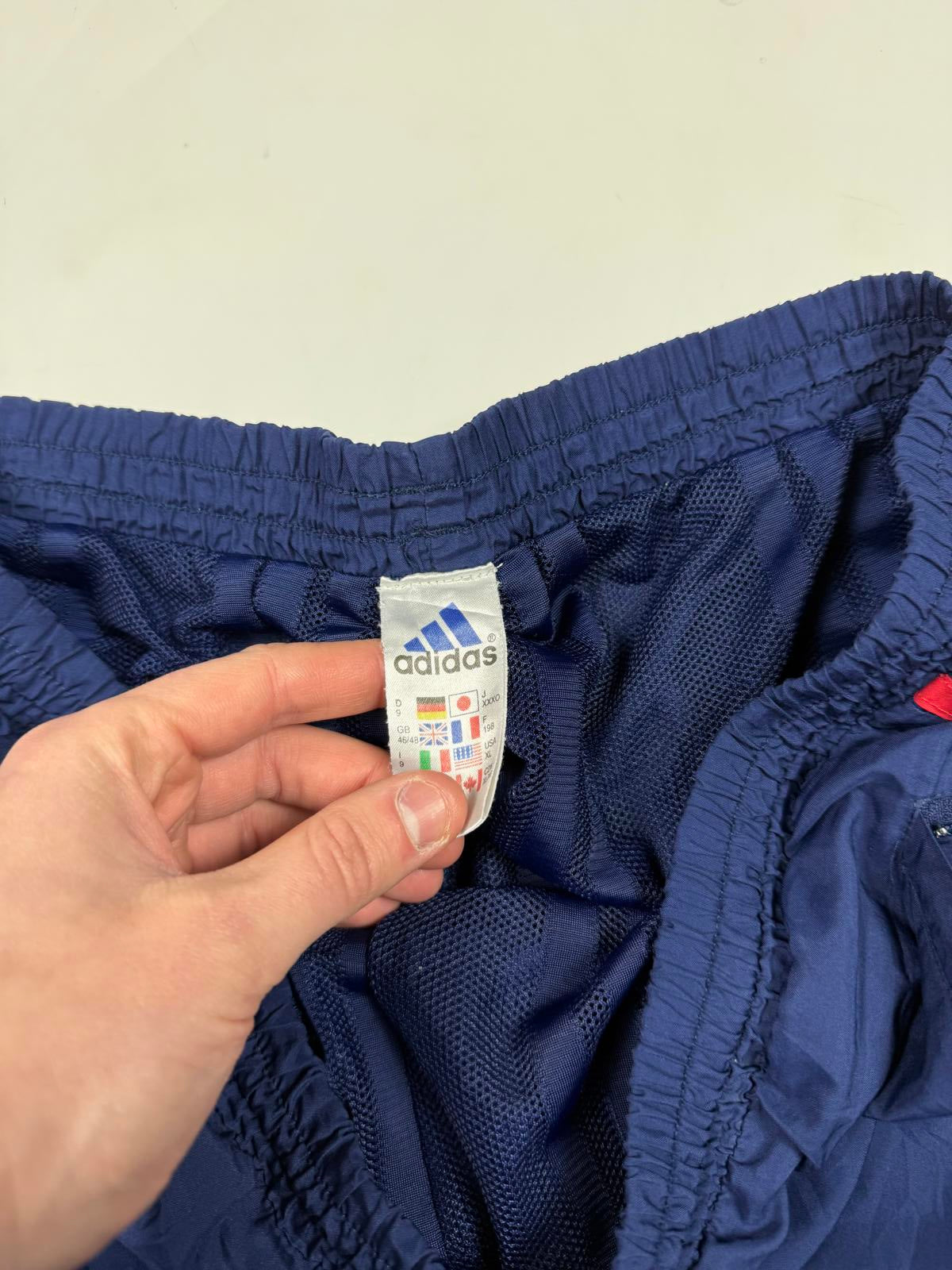 Vintage 90s adidas side stripe baggy track pants (XL)