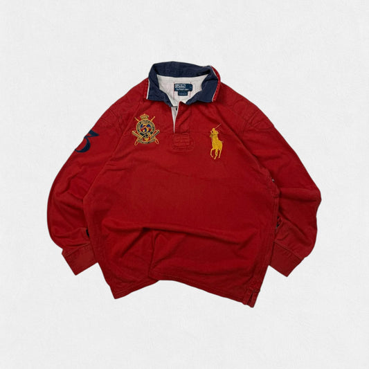 Vintage 90s Polo Ralph Lauren big pony rugby polo shirt (XL)