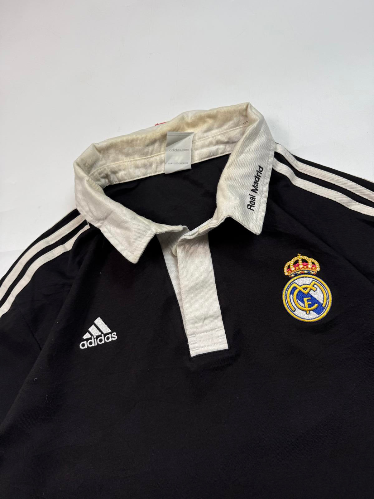 Vintage Real Madrid 2004/05 Adidas football rugby polo shirt (L)
