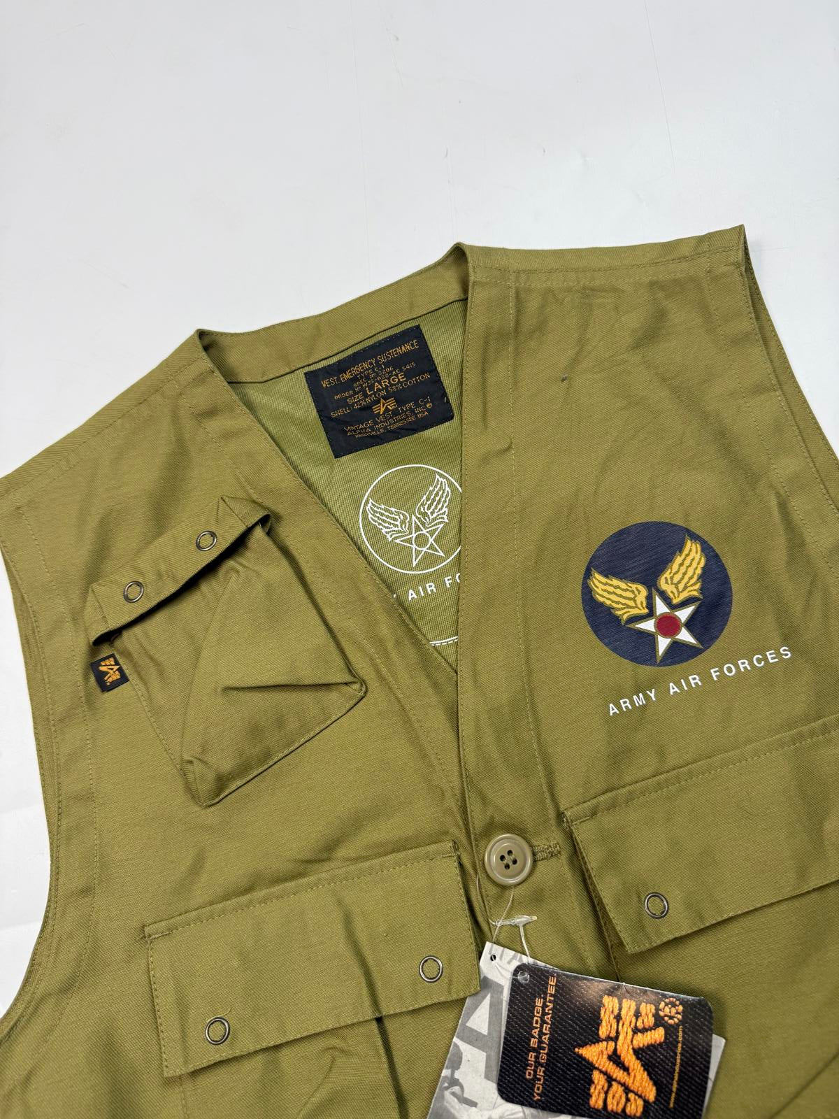 Vintage 90s BNWT Alpha Industries vest jacket (L)