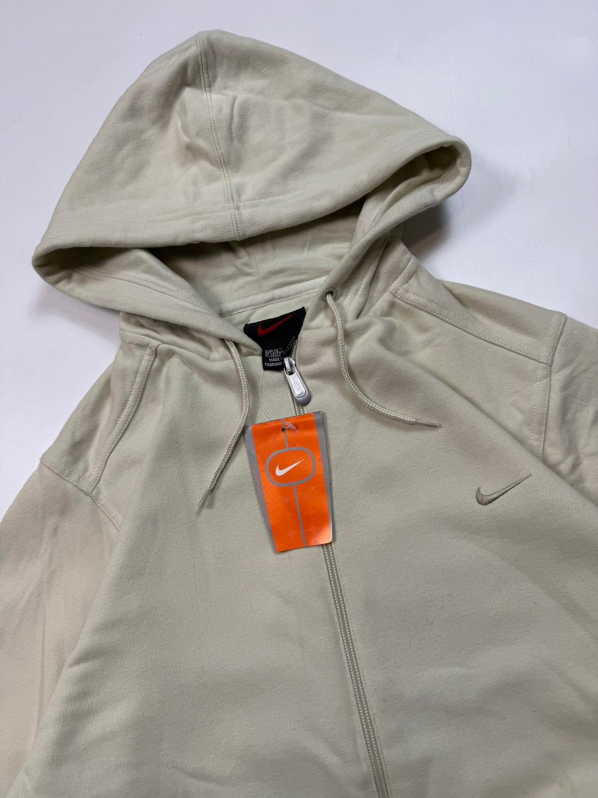 Vintage BNWT 90s Nike mini swoosh zip up hoodie (XS)