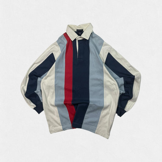 Vintage Gant striped rugby polo shirt (L)