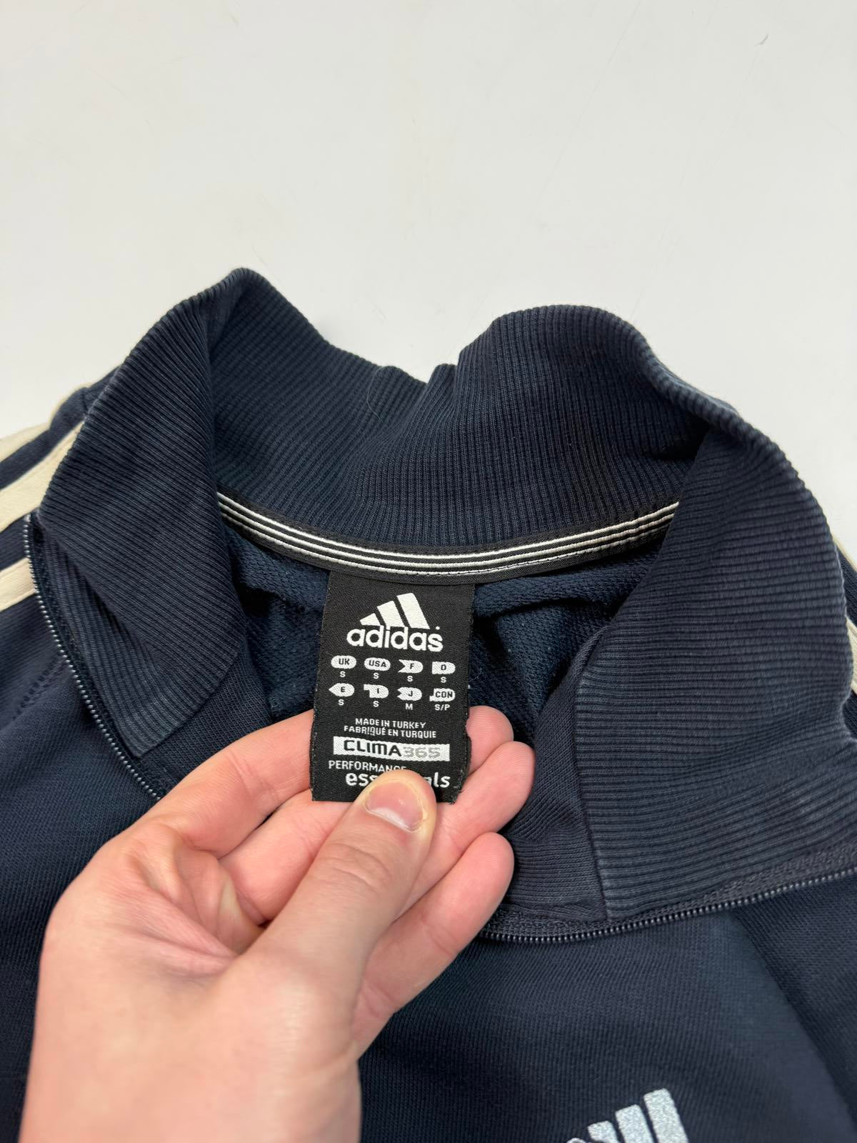 Vintage Adidas side stripe track top (S)