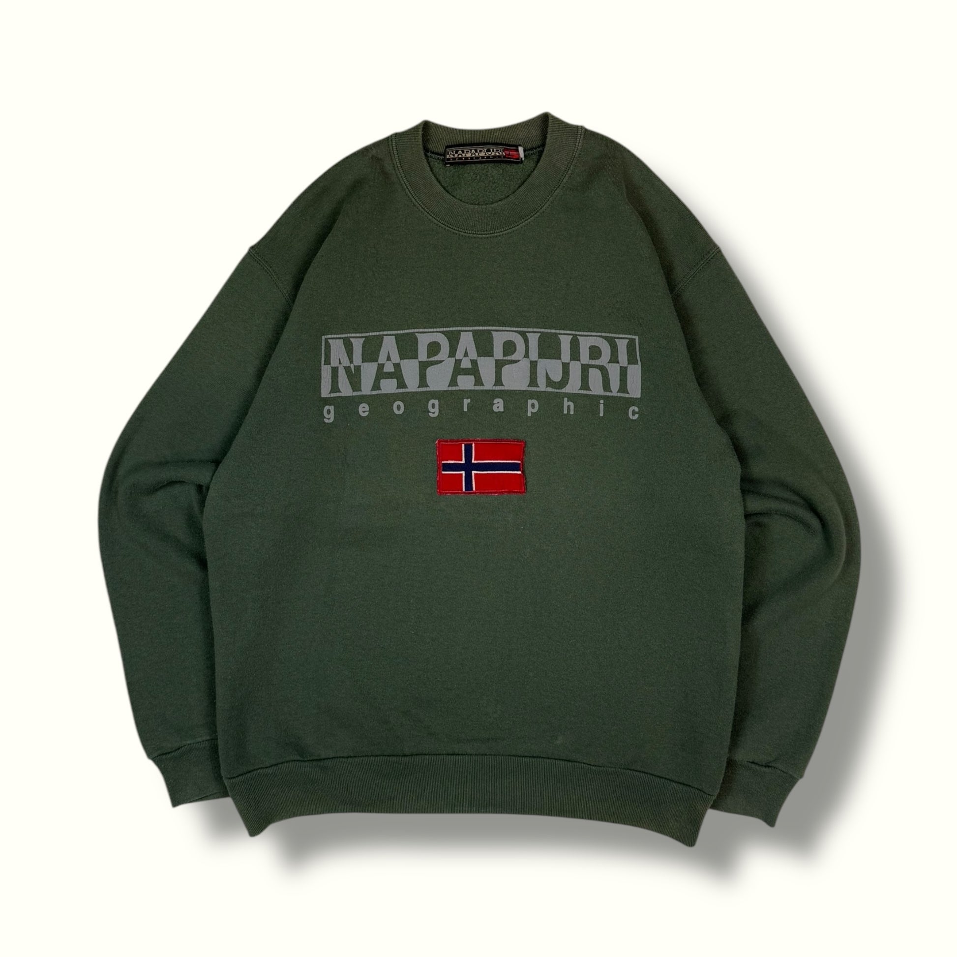 napapijri spell out sweatshirt green