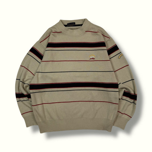 paul & shark striped knit sweater beige