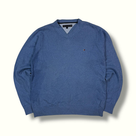tommy hilfiger knit sweater light blue